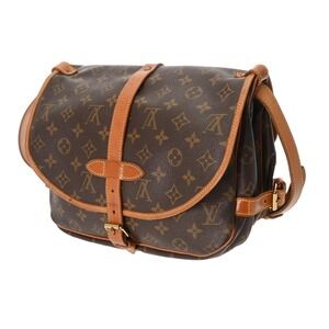 Louis Vuitton Bag Monogram Canvas Saumur Shoulder Brown
